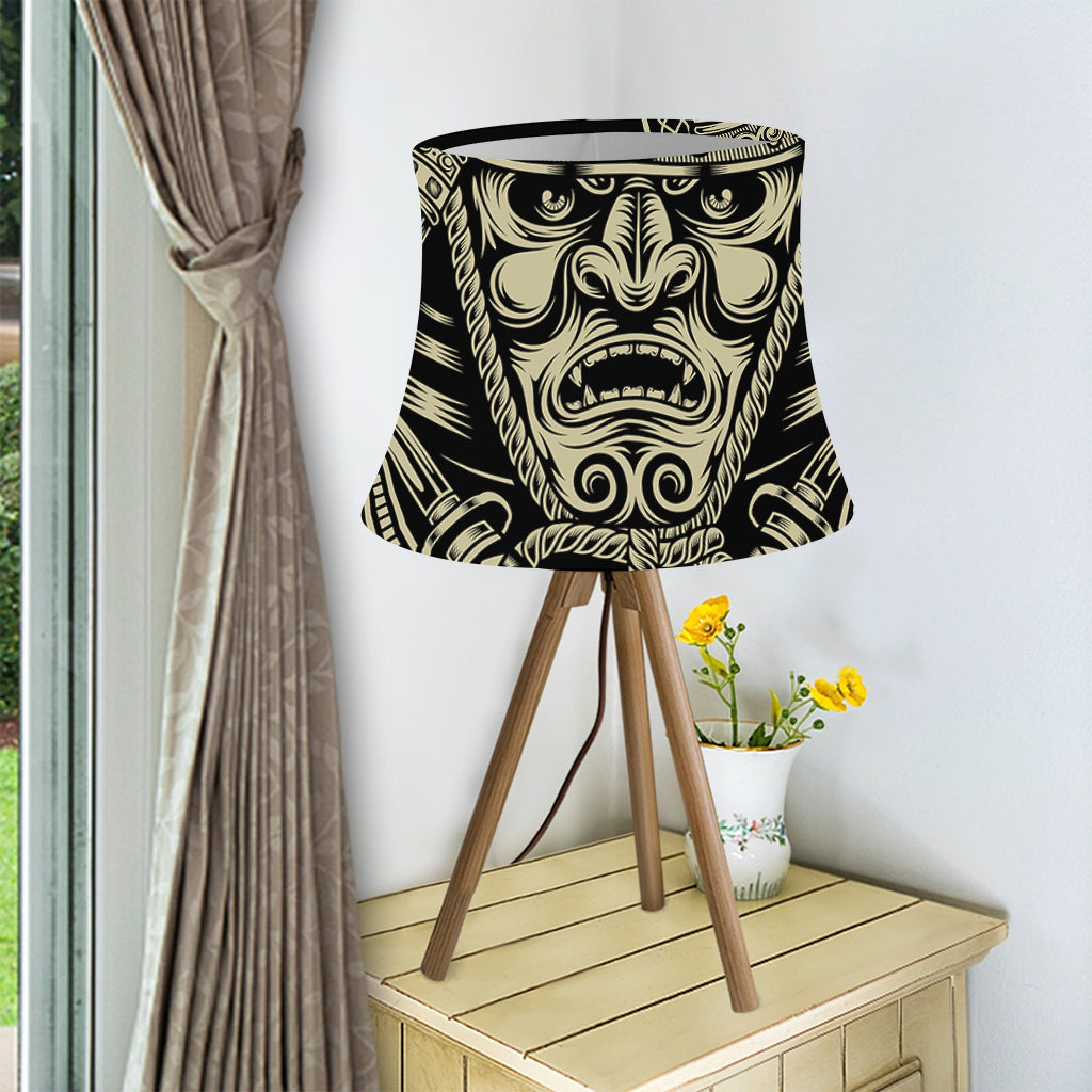 Samurai Warrior Mask Print Bell Lamp Shade