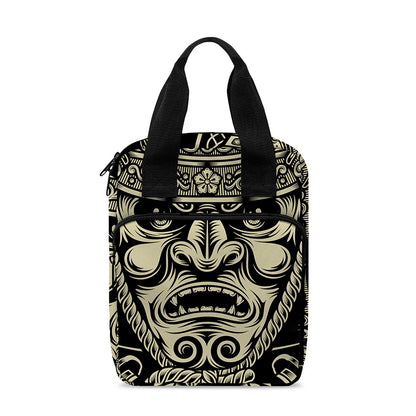 Samurai Warrior Mask Print Bible Tote Bag