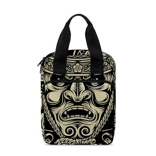 Samurai Warrior Mask Print Bible Tote Bag