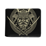 Samurai Warrior Mask Print Bifold Wallet