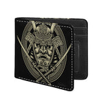Samurai Warrior Mask Print Bifold Wallet