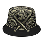Samurai Warrior Mask Print Bucket Hat