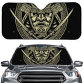 Samurai Warrior Mask Print Car Windshield Sun Shade