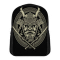 Samurai Warrior Mask Print Casual Backpack