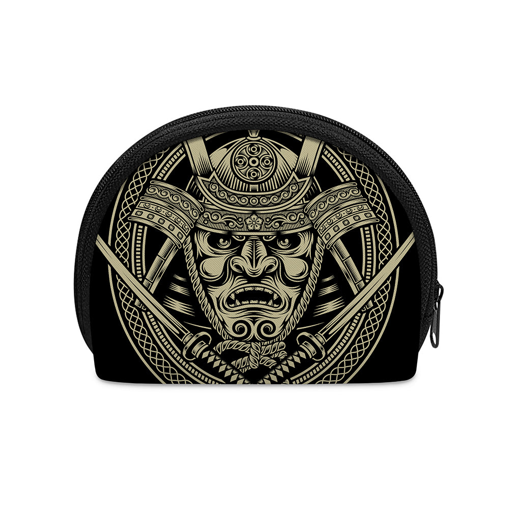 Samurai Warrior Mask Print Coin Purse