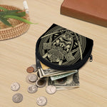 Samurai Warrior Mask Print Coin Purse