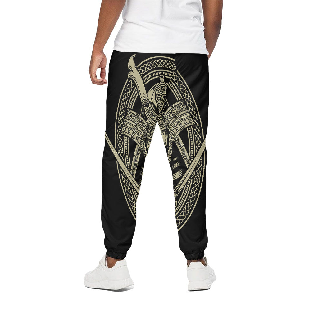 Samurai Warrior Mask Print Cotton Pants