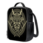 Samurai Warrior Mask Print Crossbody Lunch Bag