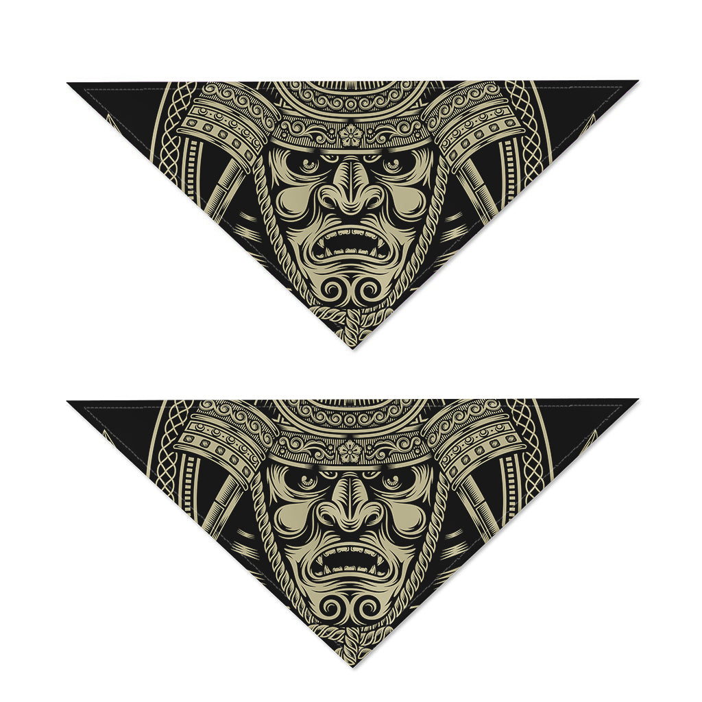 Samurai Warrior Mask Print Dog Bandana