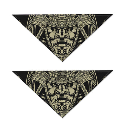 Samurai Warrior Mask Print Dog Bandana