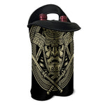 Samurai Warrior Mask Print Double Neoprene Wine Tote