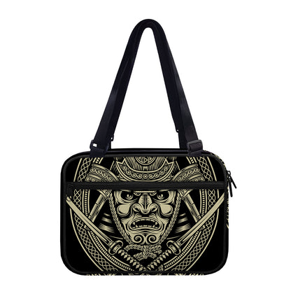 Samurai Warrior Mask Print Double Strap Bible Bag