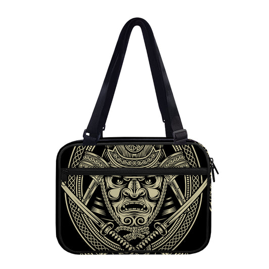 Samurai Warrior Mask Print Double Strap Bible Bag