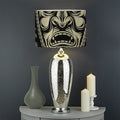 Samurai Warrior Mask Print Drum Lamp Shade