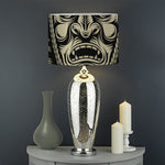 Samurai Warrior Mask Print Drum Lamp Shade