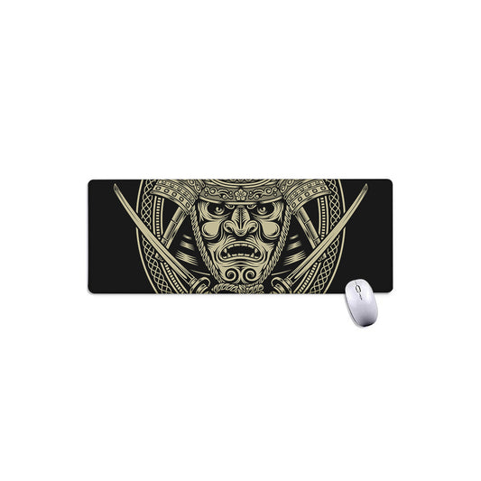 Samurai Warrior Mask Print Extended Mouse Pad