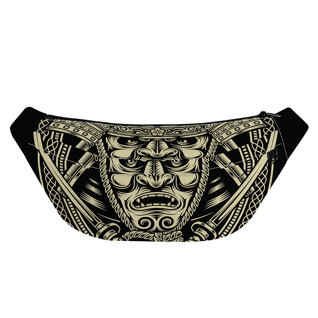 Samurai Warrior Mask Print Fanny Pack