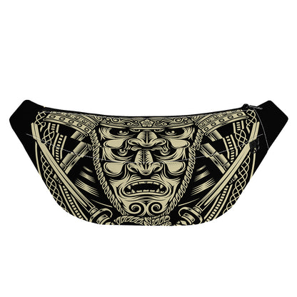 Samurai Warrior Mask Print Fanny Pack
