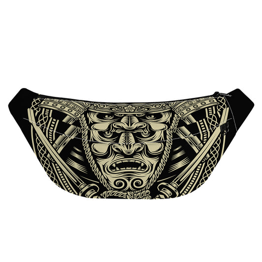 Samurai Warrior Mask Print Fanny Pack