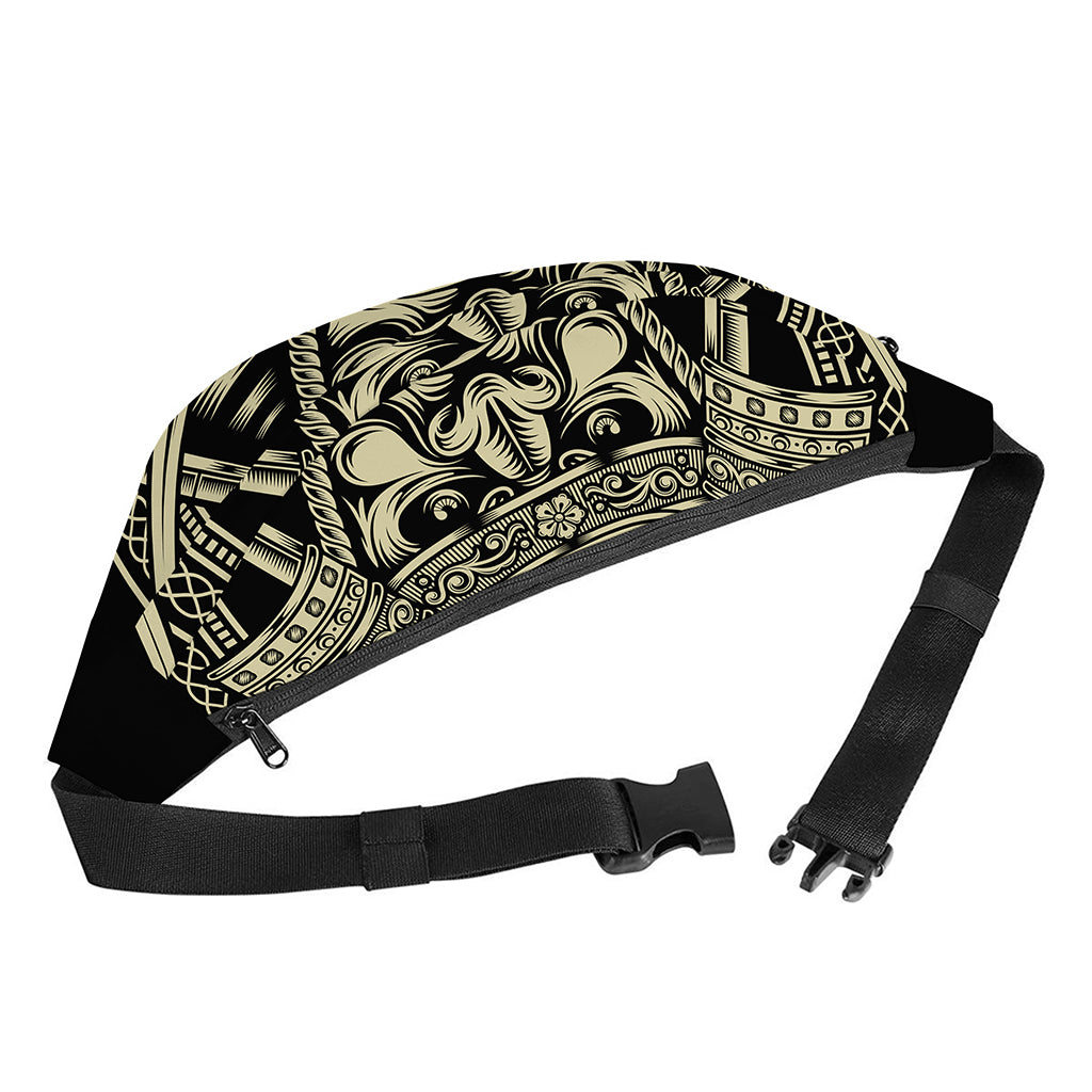 Samurai Warrior Mask Print Fanny Pack