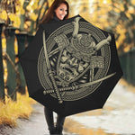 Samurai Warrior Mask Print Foldable Umbrella