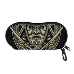 Samurai Warrior Mask Print Glasses Case