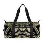 Samurai Warrior Mask Print Gym Bag