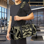 Samurai Warrior Mask Print Gym Bag
