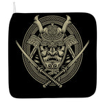 Samurai Warrior Mask Print Hand Towel