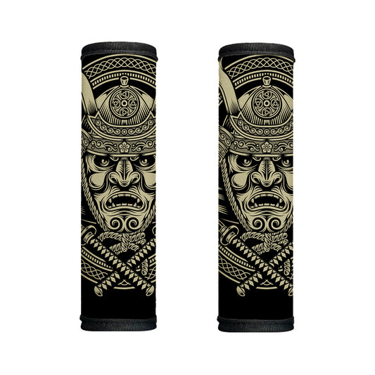 Samurai Warrior Mask Print Handle Covers