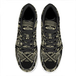 Samurai Warrior Mask Print High Top Leather Sneakers