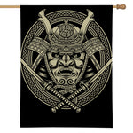 Samurai Warrior Mask Print House Flag