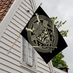 Samurai Warrior Mask Print House Flag