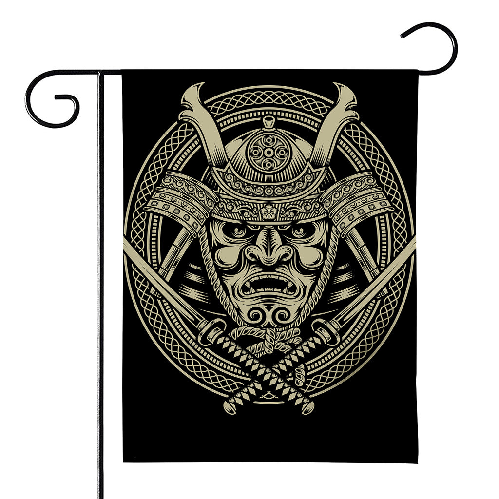 Samurai Warrior Mask Print House Flag