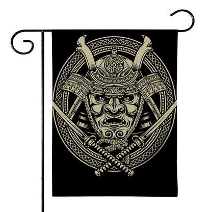 Samurai Warrior Mask Print House Flag
