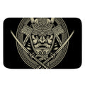 Samurai Warrior Mask Print Indoor Door Mat
