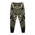 Samurai Warrior Mask Print Jogger Pants