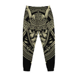 Samurai Warrior Mask Print Jogger Pants