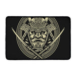 Samurai Warrior Mask Print Kitchen Mat