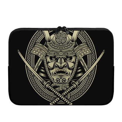 Samurai Warrior Mask Print Laptop Sleeve