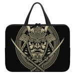 Samurai Warrior Mask Print Laptop Sleeve With Handle