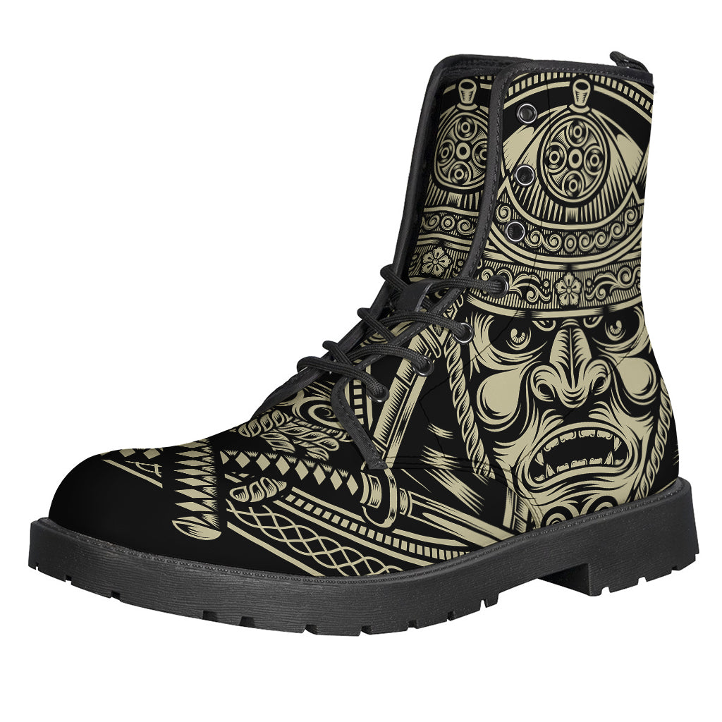Samurai Warrior Mask Print Backpack