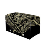 Samurai Warrior Mask Print Leather Tissue Box Cover