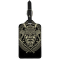 Samurai Warrior Mask Print Luggage Tag