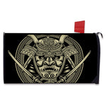 Samurai Warrior Mask Print Mailbox Cover