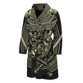 Samurai Warrior Mask Print Men's Bathrobe