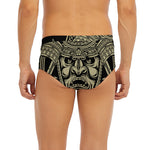 Samurai Warrior Mask Print Men's Briefs