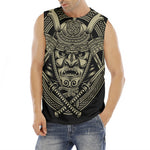 Samurai Warrior Mask Print Men's Fitness Tank Top