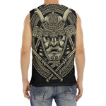 Samurai Warrior Mask Print Men's Fitness Tank Top