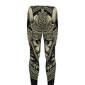 Samurai Warrior Mask Print Men's Leggings